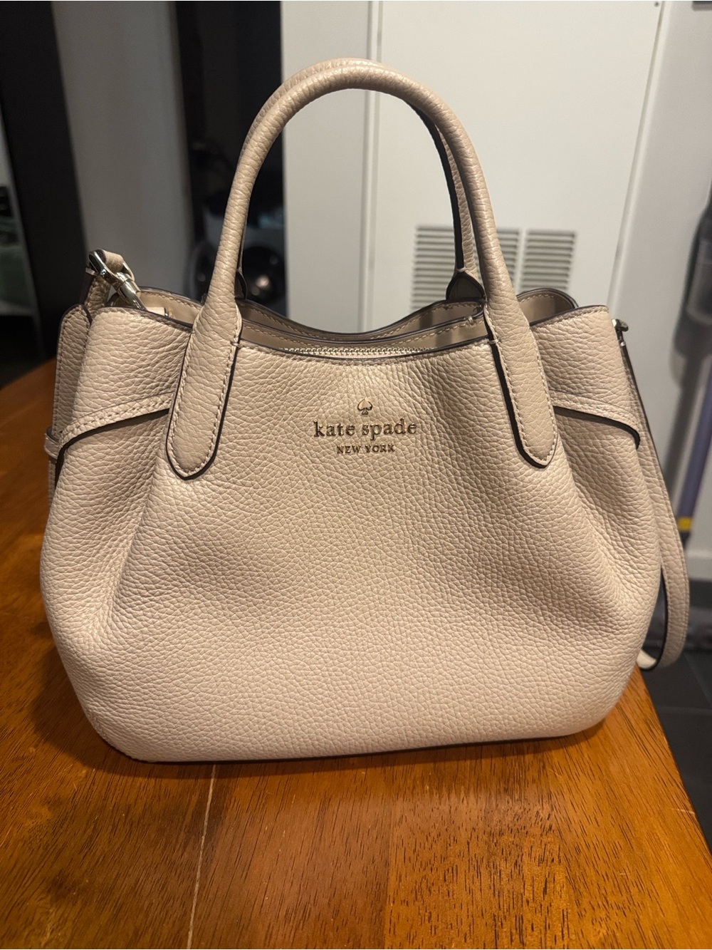 Kate Spade Medium Dumpling Satchel Ivory w/ Matching Wallet